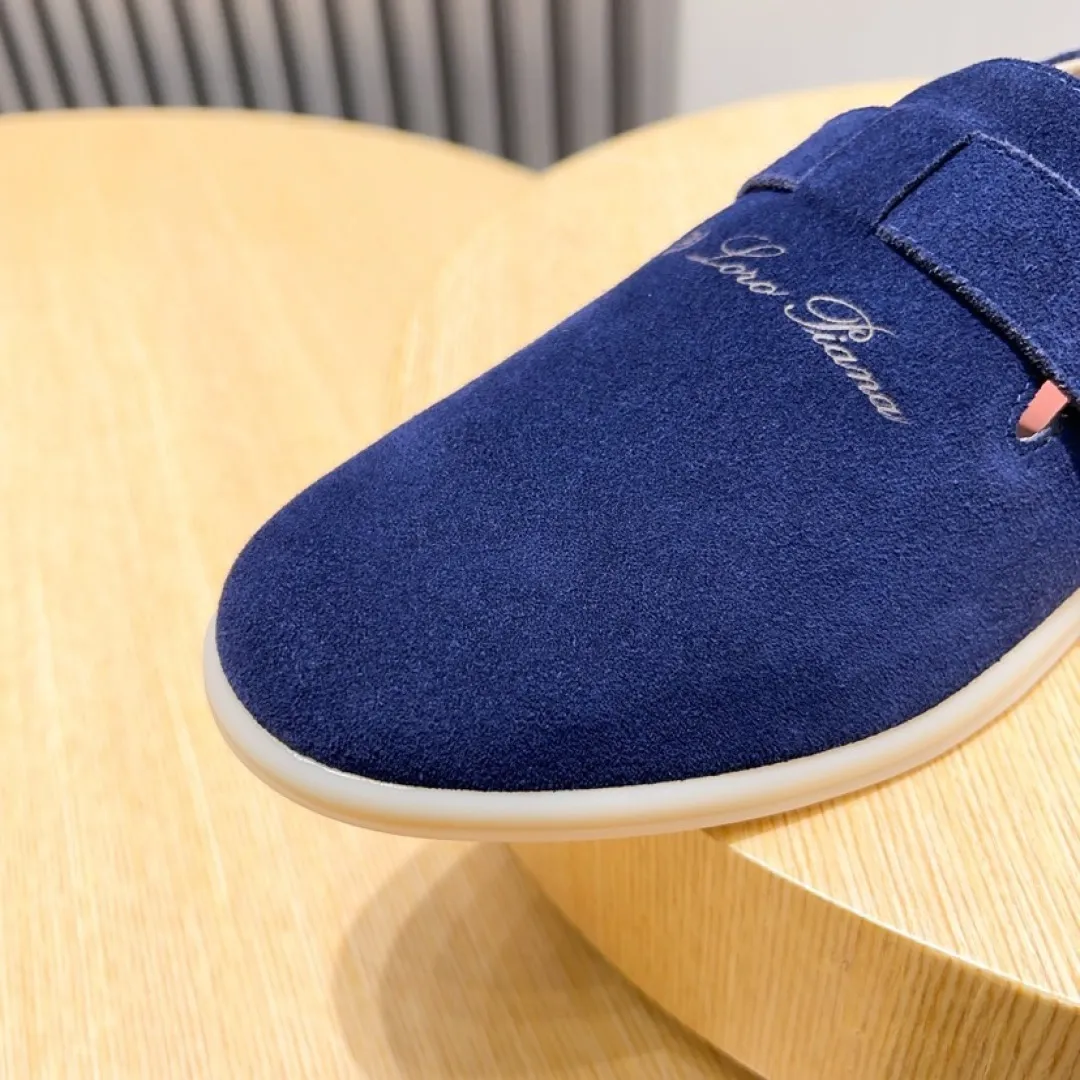 Factory price 420💰[loro piana] 2025 new moccasins, popular casual sneakers for street men. The shoes are made of first-layer suede leather uppers with rubber soles. They are classic. The complex craftsmanship and meticulous structure make the shoes light and soft, allowing you to walk comfortably and freely. Perfect for summer wear. Yardage: 38-45.